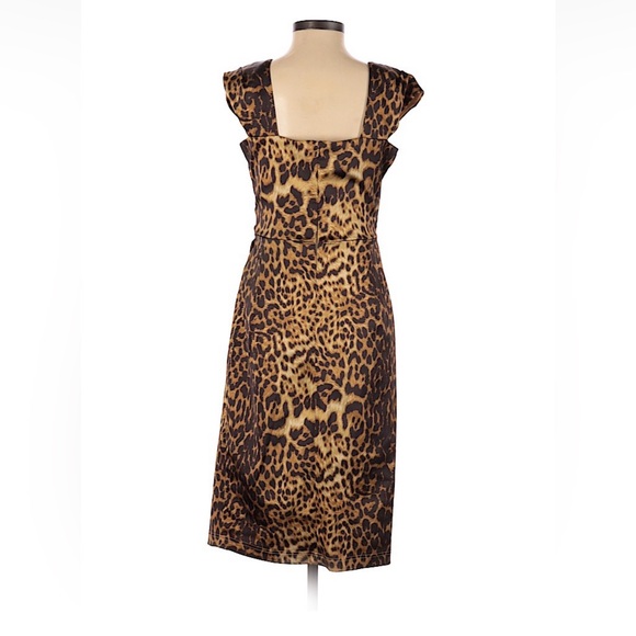Tadashi Shoji Size 4 leopard print cocktail dress - Picture 2 of 3